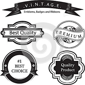 Vintage Product Qulity Emblems
