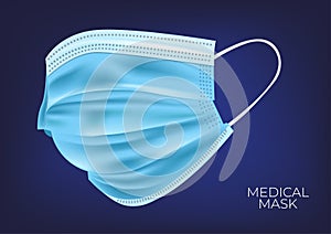 Medical mask to protect people from viruses and poluted photo