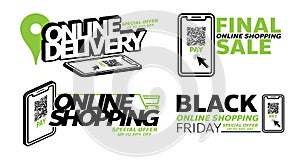 Blackfriday sale shop promotion tag design for marketing photo