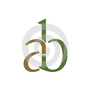 Initial letter ab logo or ba logo vector design template