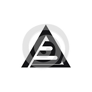 Initial letter ab logo or ba logo vector design template