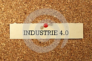 Industrie 4.0 on paper photo