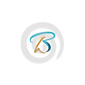 Initial letter bh logo or hb logo vector design template