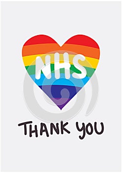 Thank you NHS loveheart rainbow picture photo