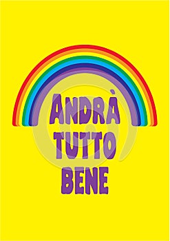 Italiano arcobaleno vettore qualunque cosa volere un appartamento qualunque cosa la legge da Speranza durante epidemia 