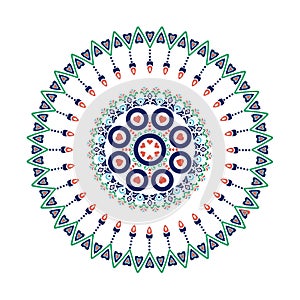 Ethnic mandala-like pattern