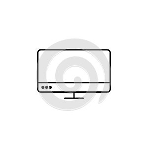 Monitor led flat icon vector illustration