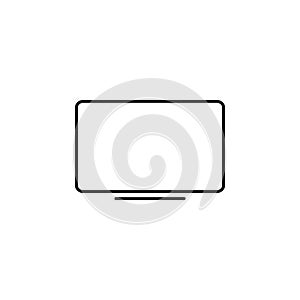 Monitor led flat icon vector illustration