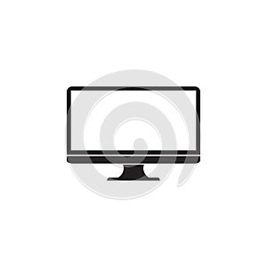 Monitor led flat icon vector illustration