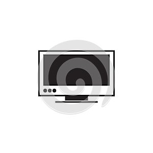 Monitor led flat icon vector illustration