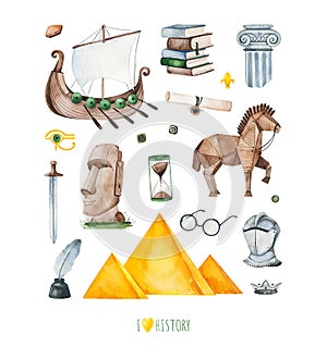 Watercolor History set.