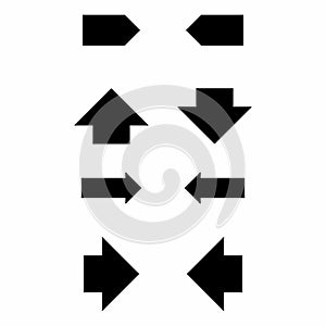 Arrow sign, Black Arrows Set on White Background. Cursor Icon. Vector Pointers Collection. Back, Next Web Page Sign