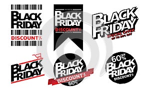 Blackfriday sale shop promotion tag design for marketing photo