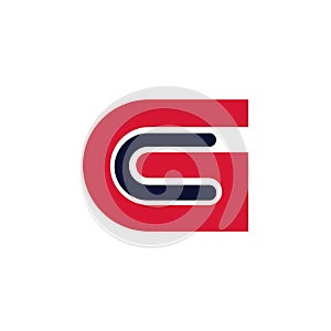 Initial letter gc logo or cg logo vector design template photo
