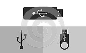 Pen drive or Flash drive, usb icon