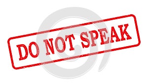 Do not speak stamp