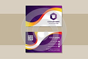 Identiity or business card, gradient purple and orange