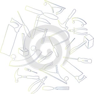 Vector illustration joiner tools for white background