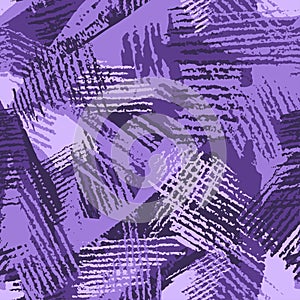 Hand drawn violet camo with pencil strokes. Hatch ÃÂamouflage, modern fashion design. Vector photo
