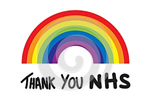 Thank you NHS rainbow vector photo