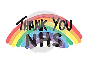 Thank you NHS rainbow vector photo