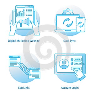 Web and Seo Flat Icons Pack
