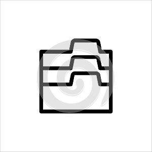 Folder flat line vector icon