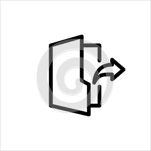 Folder flat line vector icon