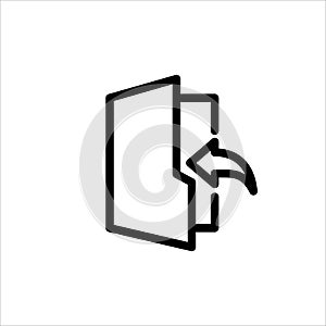 Folder flat line vector icon