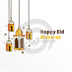 Simple illustration of lantern for Ramadan theme