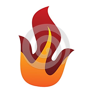 Motion full color fire flame logo design