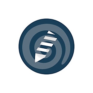 Circle pen drill logo design