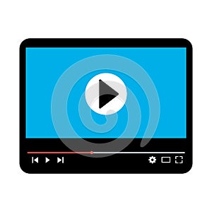 Video play button vector icon
