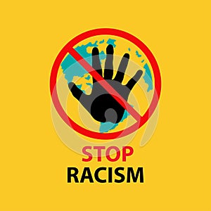Stop racism sign.