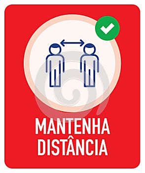 Mantenha Distancia `Keep Your Distance` in Portuguese photo