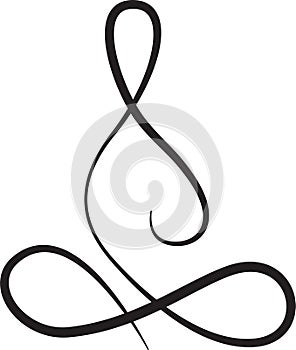 Print  Elegant infinity sign, vector illustration photo