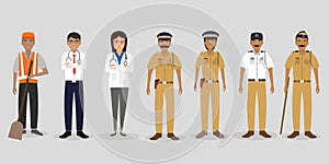 Community helpers 24x7 at your service vector photo