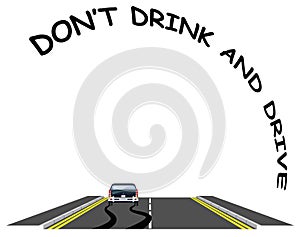 Road traffic do not drink drive message