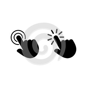 Mouse hand finger cursor icon vector pointers pad icon design