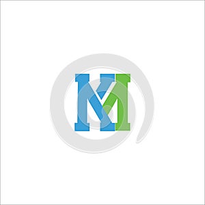 Initial letter km logo or mk logo vector design template