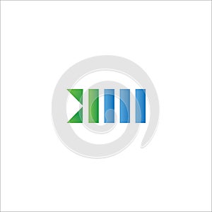 Initial letter km logo or mk logo vector design template