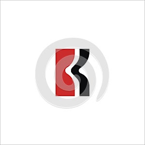 Initial letter km logo or mk logo vector design template