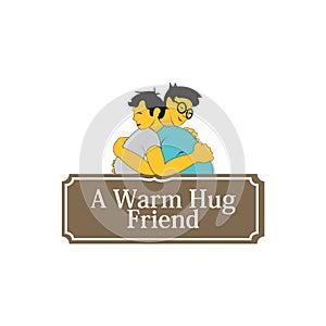 A Warm Hug Friend Logo design Exclusive photo