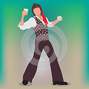 Bollywood style dance moves by an actor photo