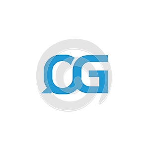 Initial letter qg logo or gq logo vector design template photo