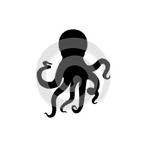 Octopus logo. Isolated octopus on white background