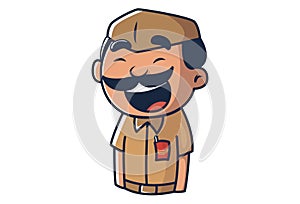 Vector Cartoon Illustration Of Postman