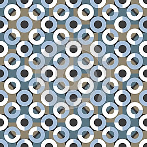 Geometric seamless pattern. Regular background with small and large circles.