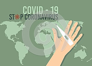 No coronavirus. COVID-19 pandemia. Prevent virus infection. STOP red sign photo