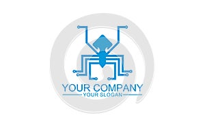 Creative octopus logo template vector icon